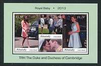Royal Baby (& Scouts) - Mint Sheet of 3 Aitutaki, 2013